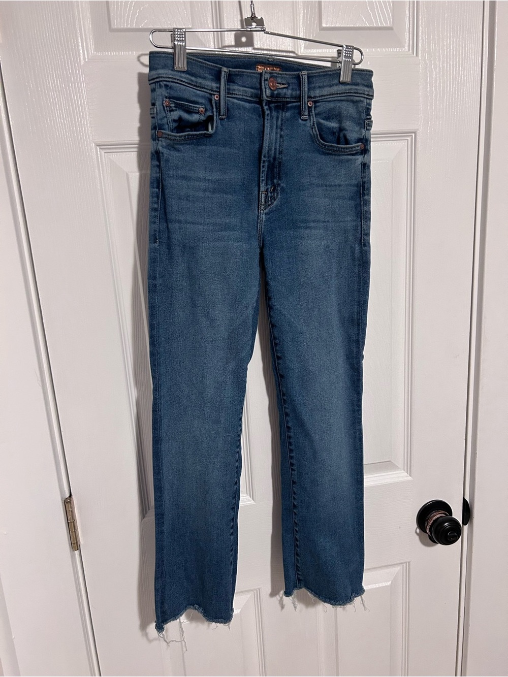 MOTHER “The Insider Flood” Jeans in Medium Blue Wash